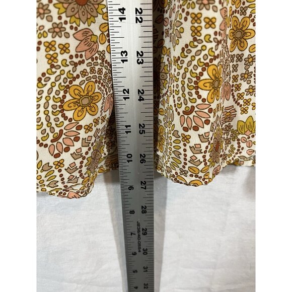 DR2 Large Yellow Gold Floral Tunic Blouse - Picture 7 of 7